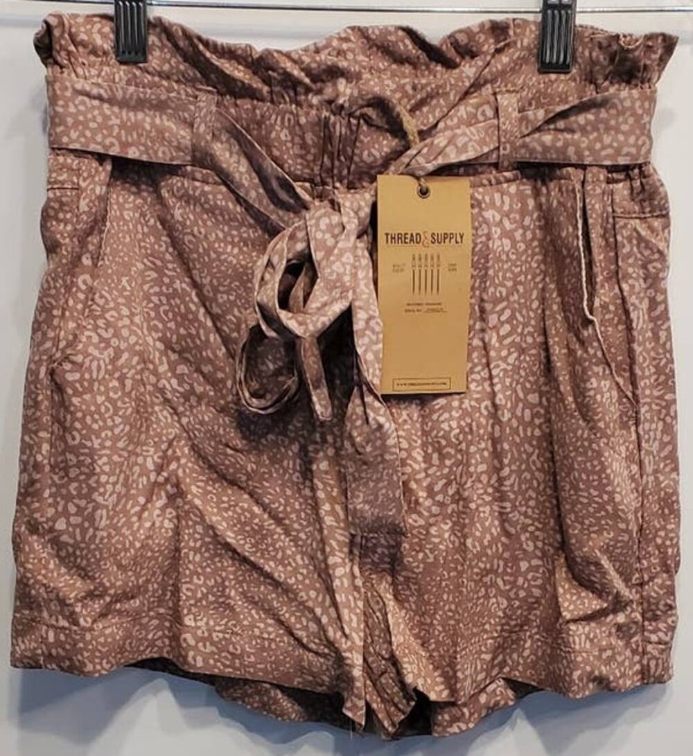 Thread & Supply Pink & Cream High Rise Shorts Size XS